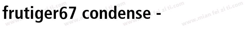 frutiger67 condense粗字体转换